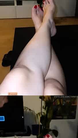Frost Fetish Studios - Crossed Feet Cum Drop - Riri Lunara
