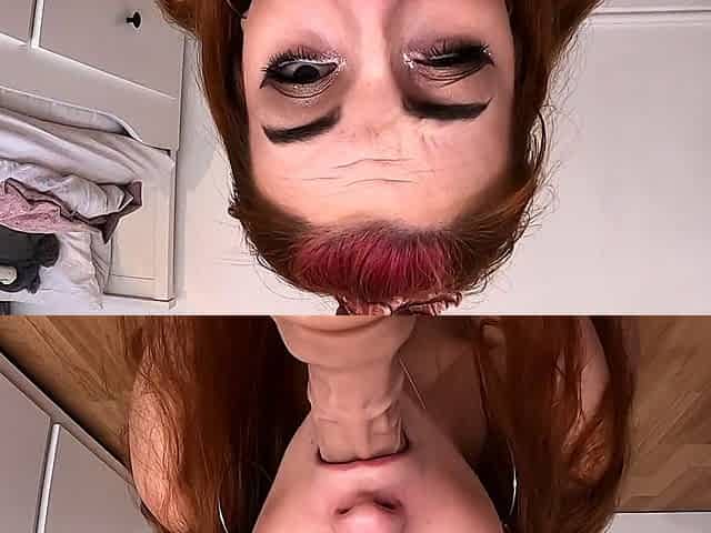 Redheaded amateur MILF with a sex toy on webcam show