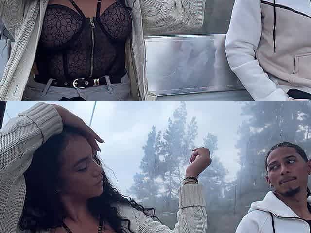 Hooking up with a big beautiful woman Latin chick on the cable car
