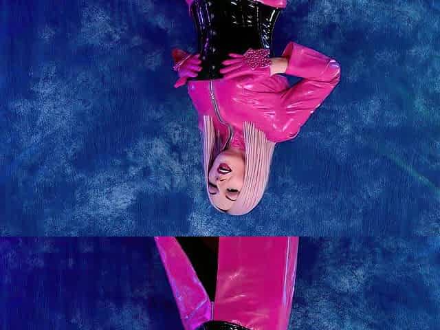 Pink PVC coat, Fetish Clothes 4k episode