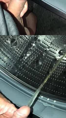 Pissing & Cumming Into The Washing Machine, Then Cleaning It Up