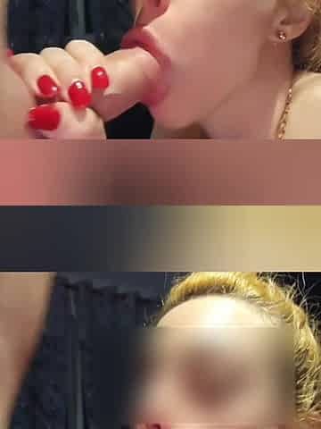 Hotblondygirl Awesome Blowjob Face Fucked Deepthroat Cum in Mouth and Swallow