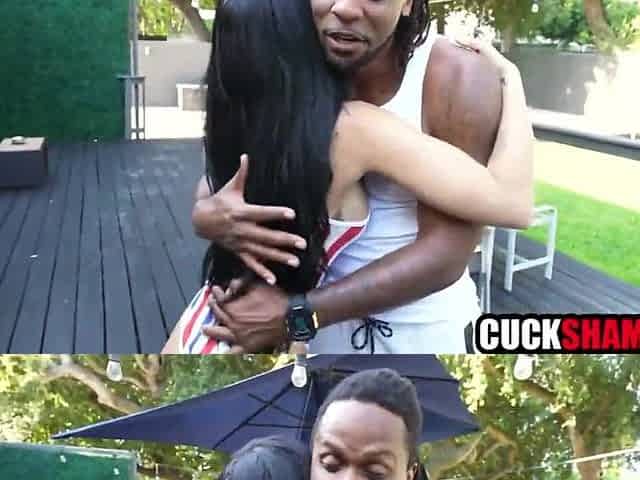 Cuckold spouse invites ebony ally to bang his wife