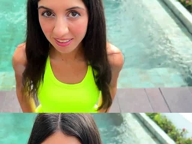 Help me Stretch My Anal During Yoga By The Pool - Cum in