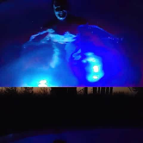 Snuck her undressed into the neighbors pool to phat her off at sunset