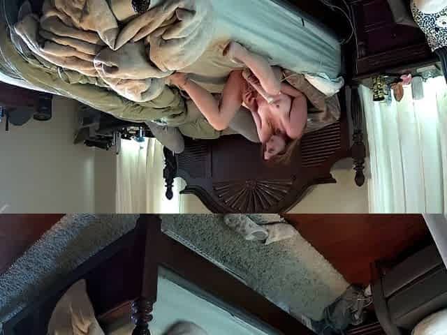 Mommy gets caught masturbating in daybed