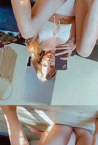 Beauty small tit amateur teen masturbating her shaved pussy
