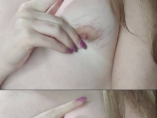 Playing with My Hairy Nipples