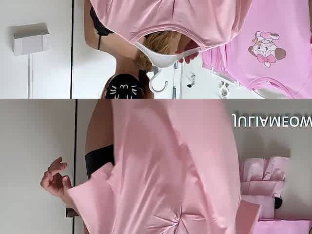 Pink Princess Striptease in the Fitting Room