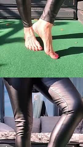 Outdoor sexy solo scene with teenie masturbating