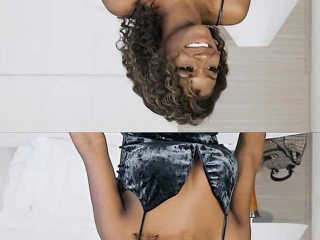 Large nipple busty black fucked by white dick