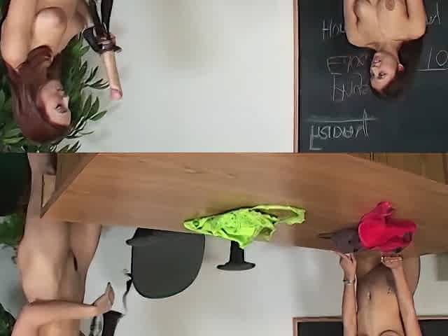 Hot Lesbians In Classroom Strap-on Fucking With Riley Shy