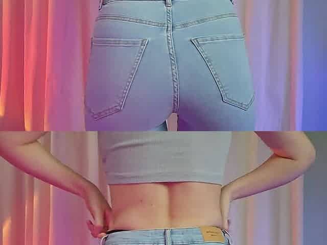Redhead Striptease Out of Skinny Jeans