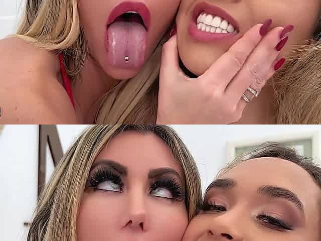 2 golden-haired pornstars destroy a fan's jock - Carla Boom