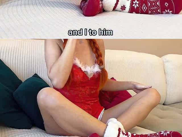 Rubbing Step Sister's Virgin Vagina with Weenie to Joint Climax - Kinky Christmas Games