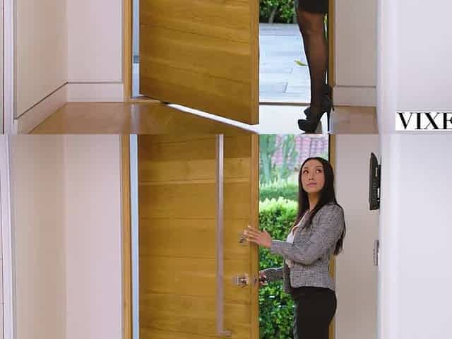 Sexy Slim Brunette Latina Personal Assistant Vicky Chase Tempts Her Boss To Fuck Her Hard
