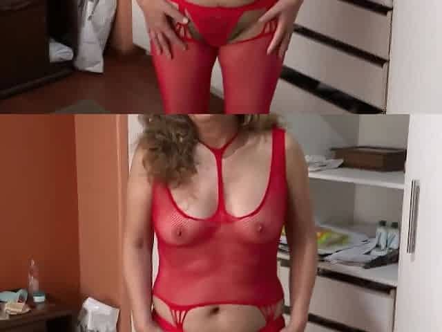 My latin babe wife and her charming sister show off her pretty titties for the 1st time to be licked