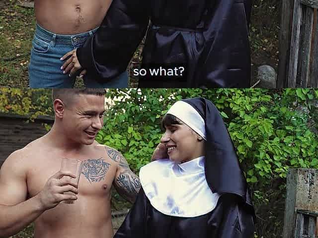 Depraved Monastery Part 9. a Nun Fell to Her Knees