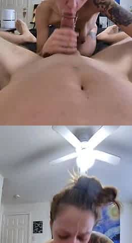 Amateur girlfriend blowjob on webcam