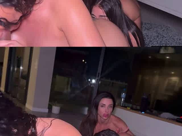 Hot Foursome. Three Horny Latinas And A Big Dick