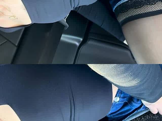 I let husband's friend creampie me during sneaky car