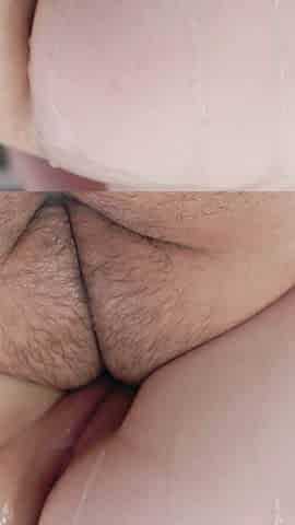 Fat Cock Presses Into Her Tight Asshole