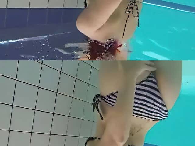 Swimming pool fuck with sexy sluts