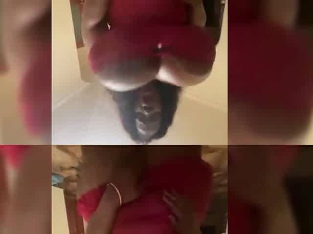 Black SSBBW Outdoor Striptease