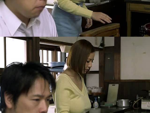 Big-breasted Japanese milf favours a man with a titjob