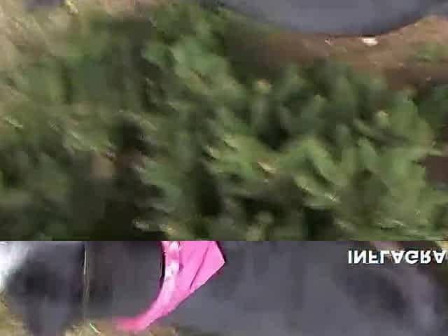 Curvy amateur honey nailed outdoors