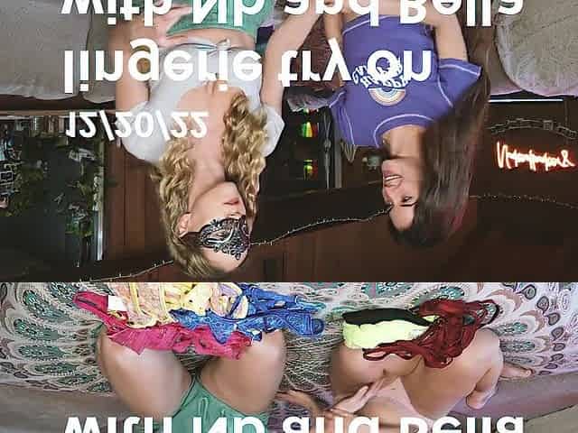 My ally and I get nude and try on underware