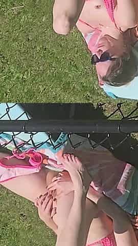 Wife caught masturbating in advance of giving oral