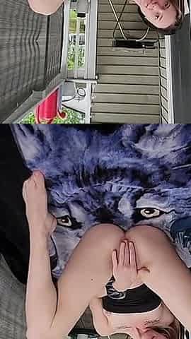 Public Porch Fuck