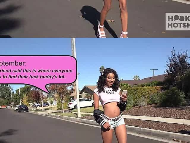 September Groans As Bryan Pounds Her Gushing Black Snatch!