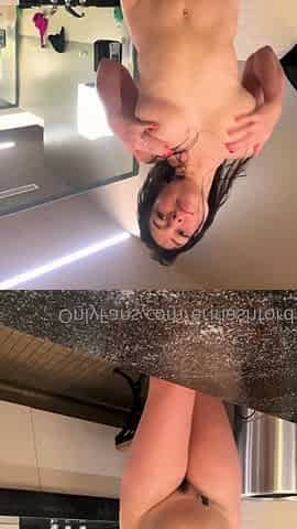 Cute curly brunette solo webcam masturbation