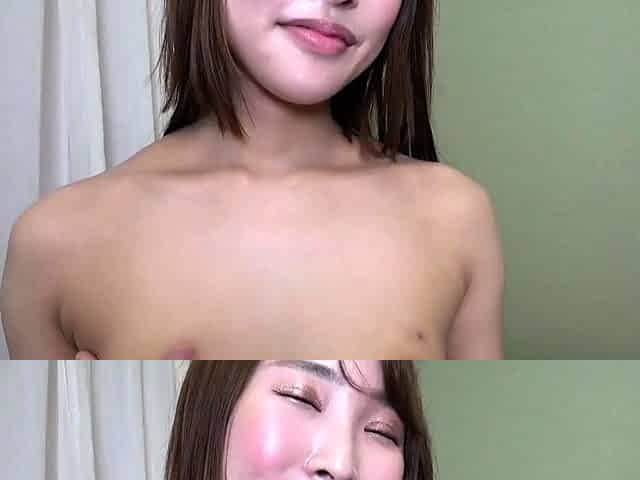 Slender Japanese Teen Pussy Filled with Cumload