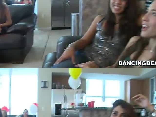 this babe's getting screwed at a abode party