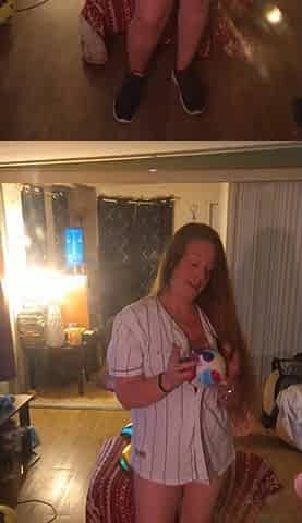 Hawt step mommy in brassiere and pants popping balloons with cigarettes, gets her lustful and cunt wet