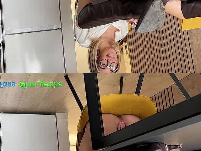 sucked step daddy during breakfast and masturbated butt