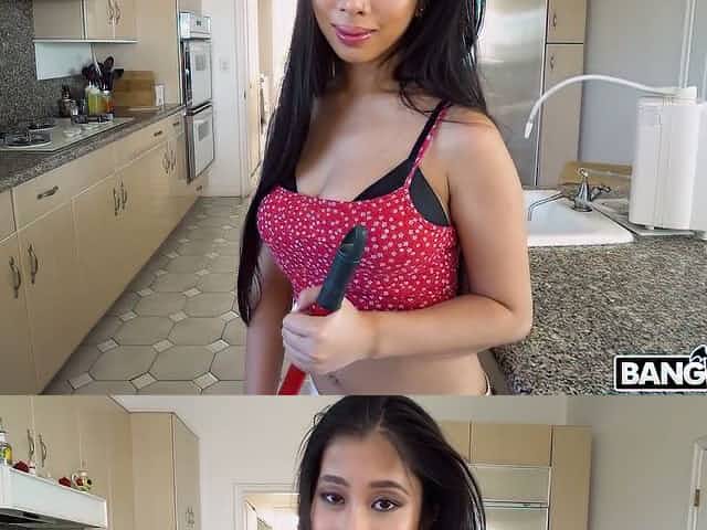 Nicely shaped babe with gorgeous booty Jade Kush wanna ride sloppy cock