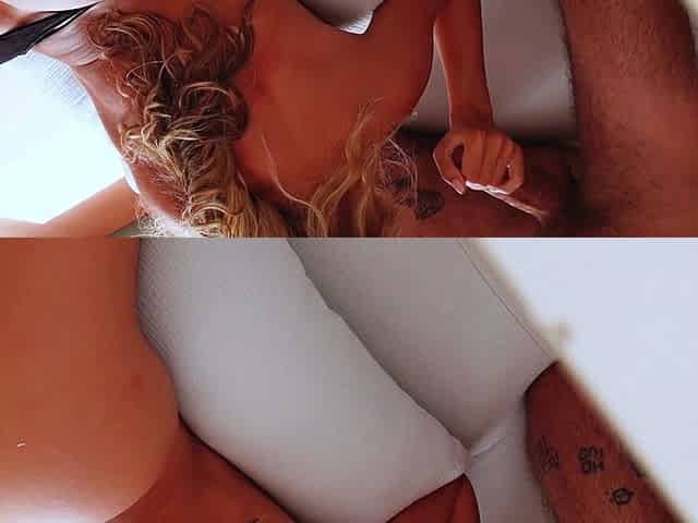 Glam blonde ass cumshot after hardcore anal