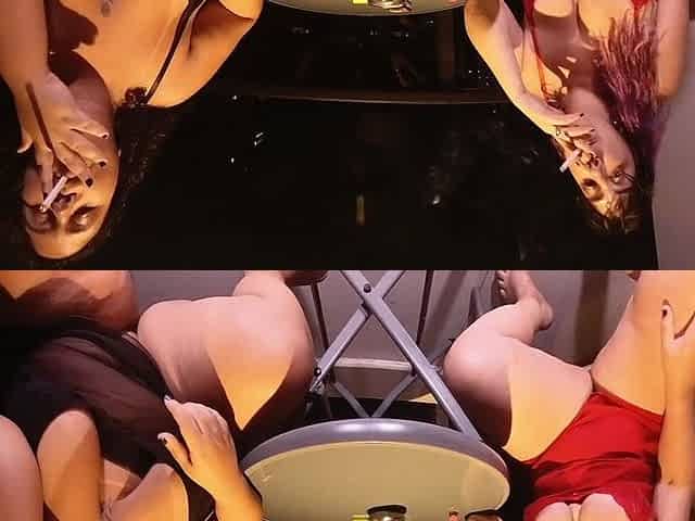 Girl Smoking and Literally Relaxing Without Panties on the Balcony of the Apartment... VR Converted