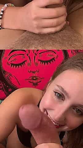Marvelous Blond Teen Makes Large jock Vanish Down Her Mouth - Laney Grey - Brad Newman