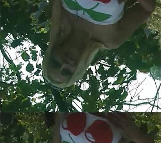 Shameless Blonde Slut Has Solo Sex in the Woods