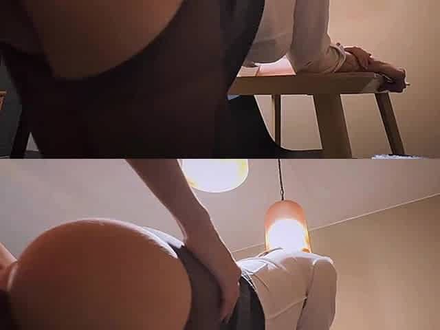 A lustful secretary enticed her boss into having sex