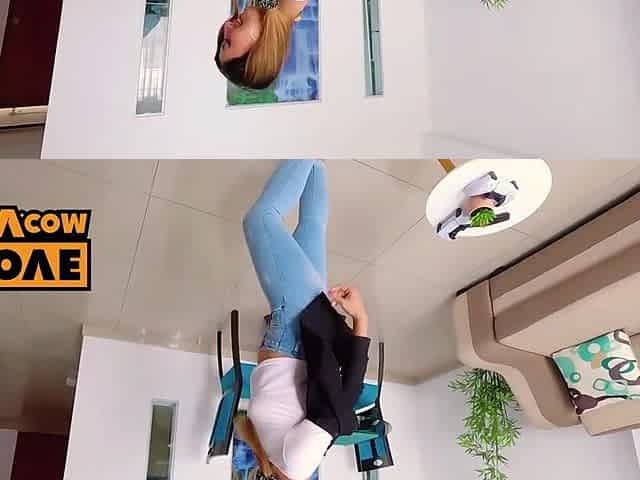 Solange Sun is a lewd jock sucking hotty on your date night