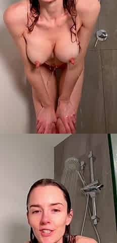 Climax with me in the Shower - Butt Play Boobs Toy JOI