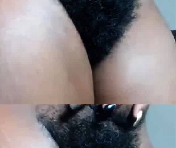 African Amateur's Hairy Webcam Show