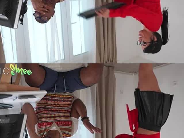 Breathtaking brunette hair with a fucking body screws her housemates large ebony weenie