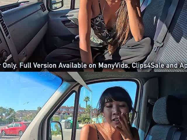 Risky Buttplug Public Defiance in Car